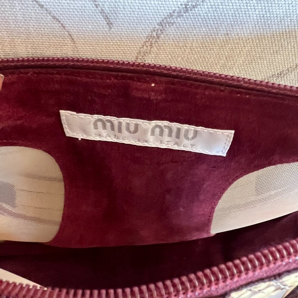 Miu Miu Patent leather and two side Mesh handbag